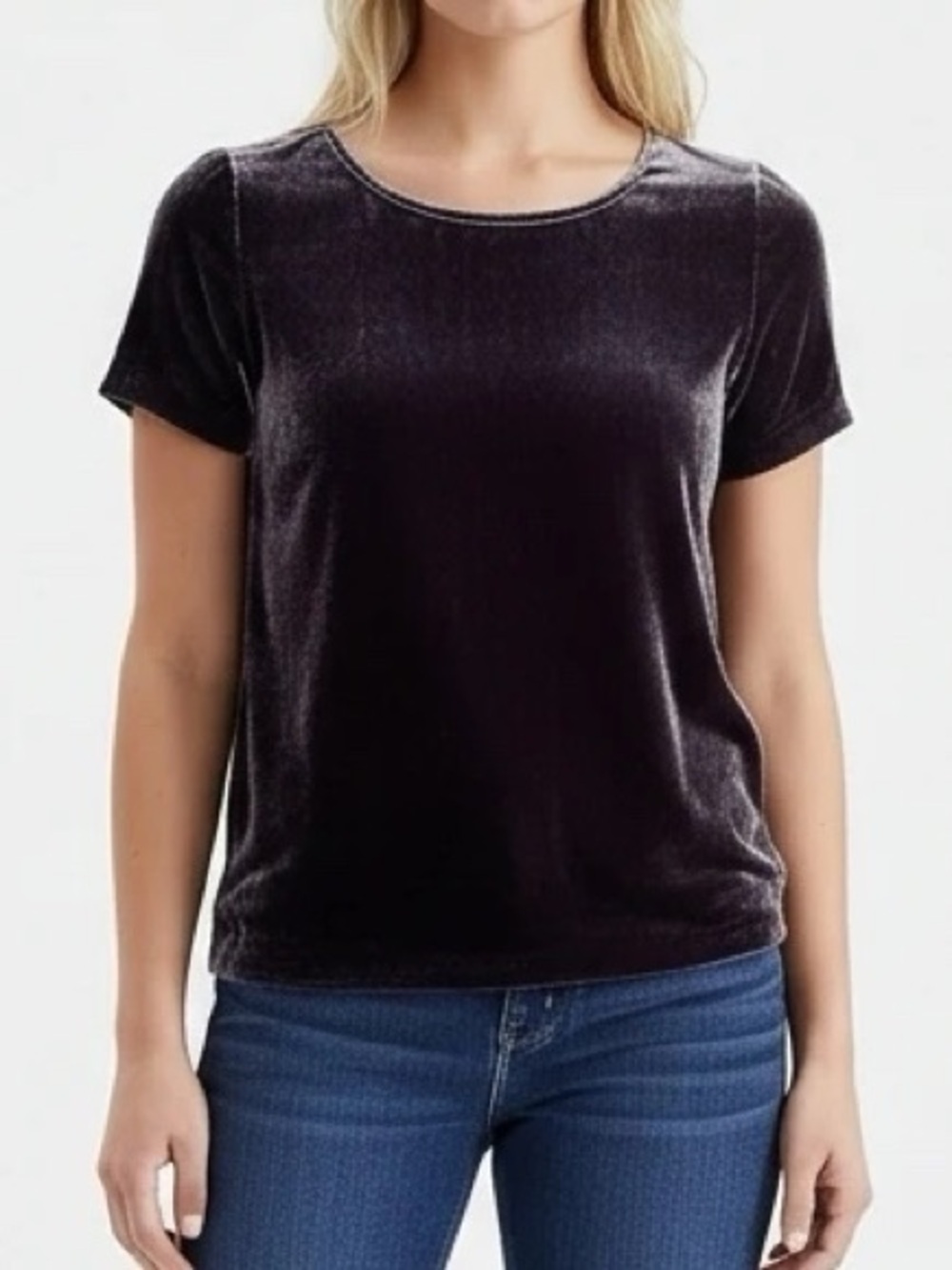 J. Crew Grey Velvet Top